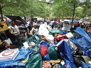 ows_trash Trash in Zuccotti Park.